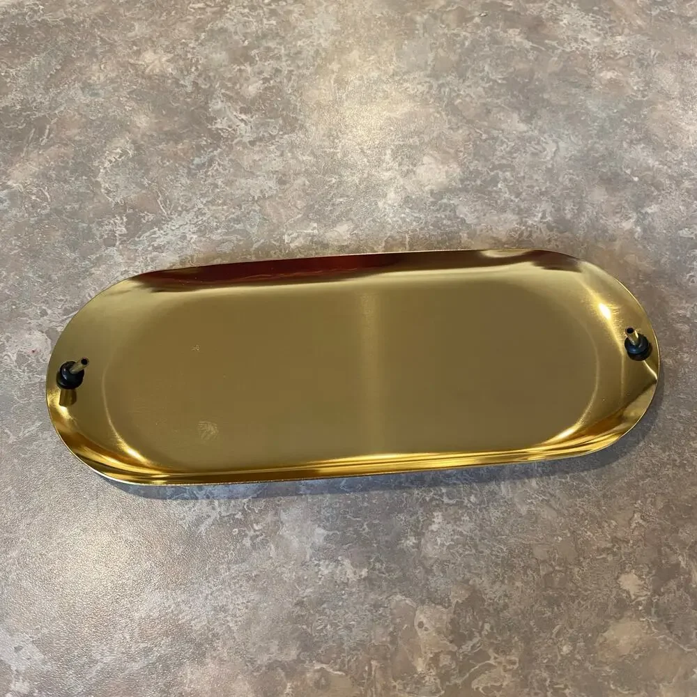 Brass (plated) Double Incense Holder Trinket Tray